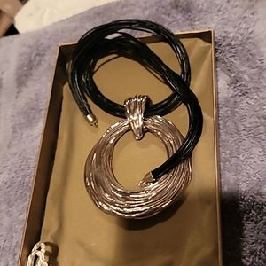 Sterling silver Enso Necklace